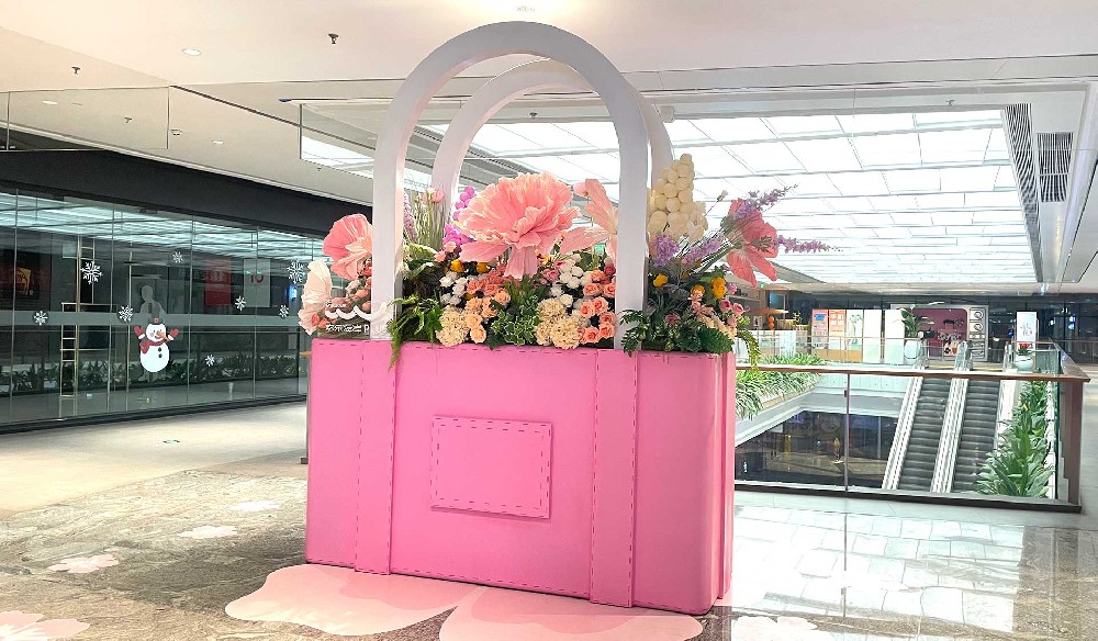 Giant Floral Basket Display Props Giant Floral Basket Display Props