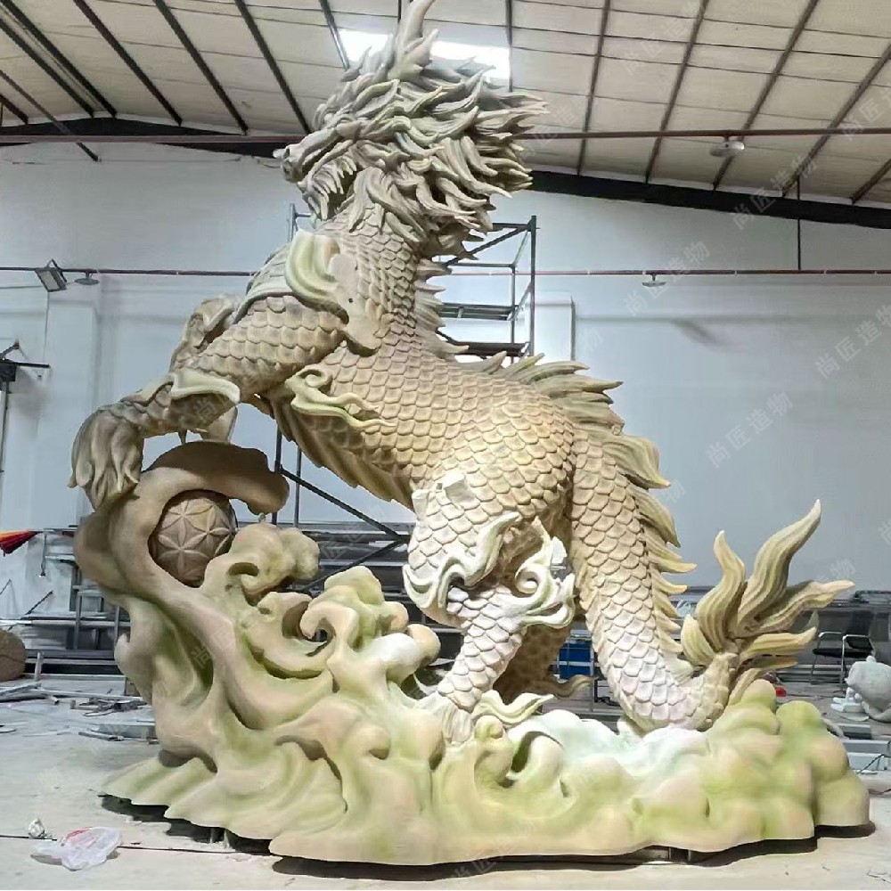 动态麒麟玻璃钢雕塑